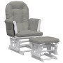 Stillstuhl mit Hocker aus hellgrauem Stoff von vidaXL, Schaukelstühle - Ref: Foro24-351662, Preis: 254,61 €, Rabatt: %