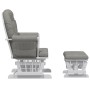 Stillstuhl mit Hocker aus hellgrauem Stoff von vidaXL, Schaukelstühle - Ref: Foro24-351662, Preis: 254,61 €, Rabatt: %