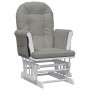 Stillstuhl mit Hocker aus hellgrauem Stoff von vidaXL, Schaukelstühle - Ref: Foro24-351662, Preis: 254,61 €, Rabatt: %