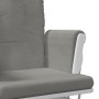 Stillstuhl mit Hocker aus hellgrauem Stoff von vidaXL, Schaukelstühle - Ref: Foro24-351662, Preis: 254,61 €, Rabatt: %