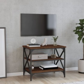 Mueble para TV madera contrachapada marrón roble 60x40x50 cm