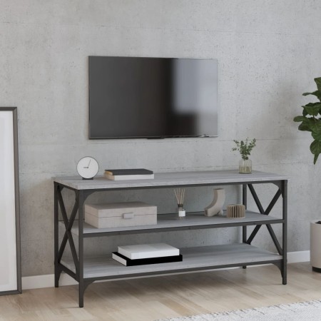 Mueble de TV madera contrachapada gris Sonoma 100x40x50 cm de vidaXL, Mesas auxiliares - Ref: Foro24-825795, Precio: 59,62 €,...