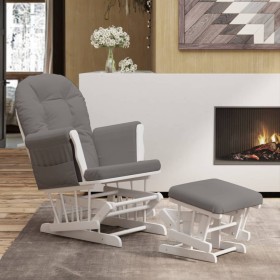 Stillstuhl mit Hocker aus dunkelgrauem Stoff von vidaXL, Schaukelstühle - Ref: Foro24-351661, Preis: 249,94 €, Rabatt: %