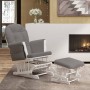 Sillón de lactancia con taburete tela gris oscuro de vidaXL, Mecedoras - Ref: Foro24-351661, Precio: 249,61 €, Descuento: %