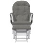 Sillón de lactancia con taburete tela gris oscuro de vidaXL, Mecedoras - Ref: Foro24-351661, Precio: 249,61 €, Descuento: %
