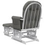 Sillón de lactancia con taburete tela gris oscuro de vidaXL, Mecedoras - Ref: Foro24-351661, Precio: 249,61 €, Descuento: %