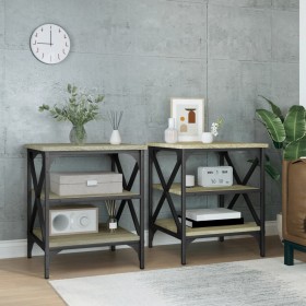 Side tables 2 pcs Sonoma oak wood 40x42x50 cm by vidaXL, Side tables - Ref: Foro24-825775, Price: 50,93 €, Discount: %