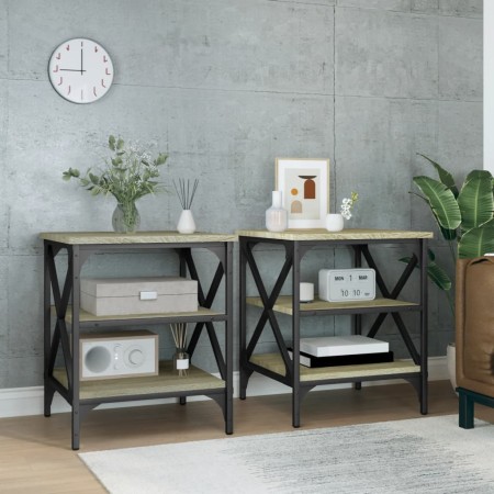 Side tables 2 pcs Sonoma oak wood 40x42x50 cm by vidaXL, Side tables - Ref: Foro24-825775, Price: 50,93 €, Discount: %