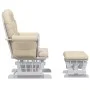 Nursing chair with cream white fabric stool by vidaXL, Rocking chairs - Ref: Foro24-351663, Price: 251,79 €, Discount: %