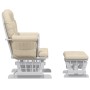 Stillstuhl mit cremeweißem Stoffhocker von vidaXL, Schaukelstühle - Ref: Foro24-351663, Preis: 237,97 €, Rabatt: %