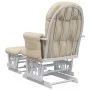 Nursing chair with cream white fabric stool by vidaXL, Rocking chairs - Ref: Foro24-351663, Price: 251,79 €, Discount: %