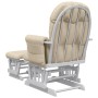 Stillstuhl mit cremeweißem Stoffhocker von vidaXL, Schaukelstühle - Ref: Foro24-351663, Preis: 237,97 €, Rabatt: %