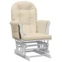 Nursing chair with cream white fabric stool by vidaXL, Rocking chairs - Ref: Foro24-351663, Price: 251,79 €, Discount: %