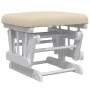 Nursing chair with cream white fabric stool by vidaXL, Rocking chairs - Ref: Foro24-351663, Price: 251,79 €, Discount: %