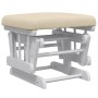 Stillstuhl mit cremeweißem Stoffhocker von vidaXL, Schaukelstühle - Ref: Foro24-351663, Preis: 237,97 €, Rabatt: %
