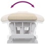 Nursing chair with cream white fabric stool by vidaXL, Rocking chairs - Ref: Foro24-351663, Price: 237,97 €, Discount: %