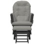 Stillstuhl mit Hocker aus hellgrauem Stoff von vidaXL, Schaukelstühle - Ref: Foro24-351666, Preis: 258,14 €, Rabatt: %