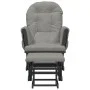 Stillstuhl mit Hocker aus hellgrauem Stoff von vidaXL, Schaukelstühle - Ref: Foro24-351666, Preis: 253,77 €, Rabatt: %