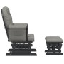 Stillstuhl mit Hocker aus hellgrauem Stoff von vidaXL, Schaukelstühle - Ref: Foro24-351666, Preis: 258,14 €, Rabatt: %