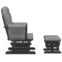 Stillstuhl mit Hocker aus hellgrauem Stoff von vidaXL, Schaukelstühle - Ref: Foro24-351666, Preis: 253,77 €, Rabatt: %