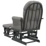 Stillstuhl mit Hocker aus hellgrauem Stoff von vidaXL, Schaukelstühle - Ref: Foro24-351666, Preis: 253,77 €, Rabatt: %