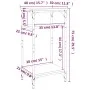 Sonoma Beistelltisch aus grauem Sperrholz 40x30x75 cm von vidaXL, Seitentische - Ref: Foro24-825800, Preis: 35,86 €, Rabatt: %