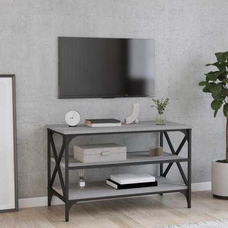Sonoma TV-Möbel aus grauem Sperrholz 80x40x50 cm von vidaXL, Seitentische - Ref: Foro24-825790, Preis: 54,06 €, Rabatt: %