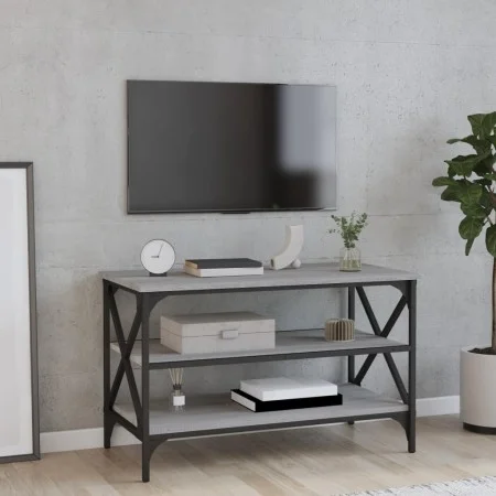 TV stand made of gray Sonoma plywood, measuring 80x40x50 cm. by vidaXL, Side tables - Ref: Foro24-825790, Price: 53,41 €, Dis...