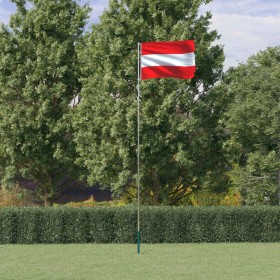 Mástil y bandera de Austria aluminio 5,55 m