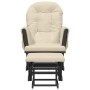Nursing chair with cream white fabric stool by vidaXL, Rocking chairs - Ref: Foro24-351668, Price: 268,40 €, Discount: %