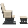 Nursing chair with cream white fabric stool by vidaXL, Rocking chairs - Ref: Foro24-351668, Price: 268,40 €, Discount: %