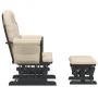 Stillstuhl mit cremeweißem Stoffhocker von vidaXL, Schaukelstühle - Ref: Foro24-351668, Preis: 263,76 €, Rabatt: %