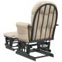 Nursing chair with cream white fabric stool by vidaXL, Rocking chairs - Ref: Foro24-351668, Price: 268,40 €, Discount: %