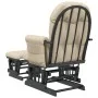 Stillstuhl mit cremeweißem Stoffhocker von vidaXL, Schaukelstühle - Ref: Foro24-351668, Preis: 263,76 €, Rabatt: %