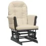 Stillstuhl mit cremeweißem Stoffhocker von vidaXL, Schaukelstühle - Ref: Foro24-351668, Preis: 263,76 €, Rabatt: %