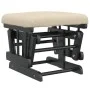 Stillstuhl mit cremeweißem Stoffhocker von vidaXL, Schaukelstühle - Ref: Foro24-351668, Preis: 263,76 €, Rabatt: %