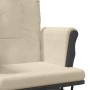 Nursing chair with cream white fabric stool by vidaXL, Rocking chairs - Ref: Foro24-351668, Price: 268,40 €, Discount: %