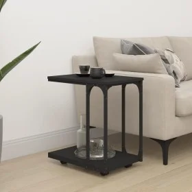 Side table with black wood wheels 50x35x55.5 cm by vidaXL, Side tables - Ref: Foro24-825807, Price: 42,62 €, Discount: %