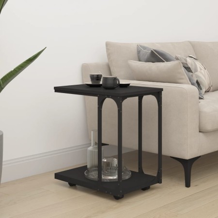 Beistelltisch mit schwarzen Holzrädern 50x35x55,5 cm von vidaXL, Seitentische - Ref: Foro24-825807, Preis: 43,29 €, Rabatt: %