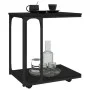 Side table with black wood wheels 50x35x55.5 cm by vidaXL, Side tables - Ref: Foro24-825807, Price: 42,62 €, Discount: %