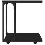 Side table with black wood wheels 50x35x55.5 cm by vidaXL, Side tables - Ref: Foro24-825807, Price: 42,62 €, Discount: %