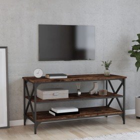 Mueble para TV madera contrachapada roble ahumado 100x40x50 cm