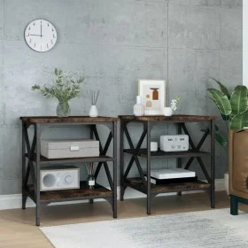 Beistelltische 2 Stück Holz in Eichenrauchfarbe 40x42x50 cm von vidaXL, Seitentische - Ref: Foro24-825777, Preis: 43,75 €, Ra...