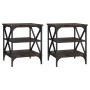 Mesas auxiliares 2 uds madera color roble ahumado 40x42x50 cm by vidaXL, Side tables - Ref: Foro24-825777, Price: 43,75 €, Di...