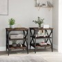 Mesas auxiliares 2 uds madera color roble ahumado 40x42x50 cm by vidaXL, Side tables - Ref: Foro24-825777, Price: 43,75 €, Di...