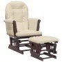 Nursing chair with cream white fabric stool by vidaXL, Rocking chairs - Ref: Foro24-351665, Price: 254,33 €, Discount: %