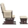 Nursing chair with cream white fabric stool by vidaXL, Rocking chairs - Ref: Foro24-351665, Price: 254,33 €, Discount: %
