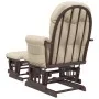 Nursing chair with cream white fabric stool by vidaXL, Rocking chairs - Ref: Foro24-351665, Price: 254,33 €, Discount: %