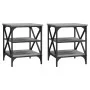 Side tables 2 units gray Sonoma wood 40x42x50 cm by vidaXL, Side tables - Ref: Foro24-825779, Price: 52,19 €, Discount: %