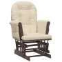Nursing chair with cream white fabric stool by vidaXL, Rocking chairs - Ref: Foro24-351665, Price: 254,33 €, Discount: %